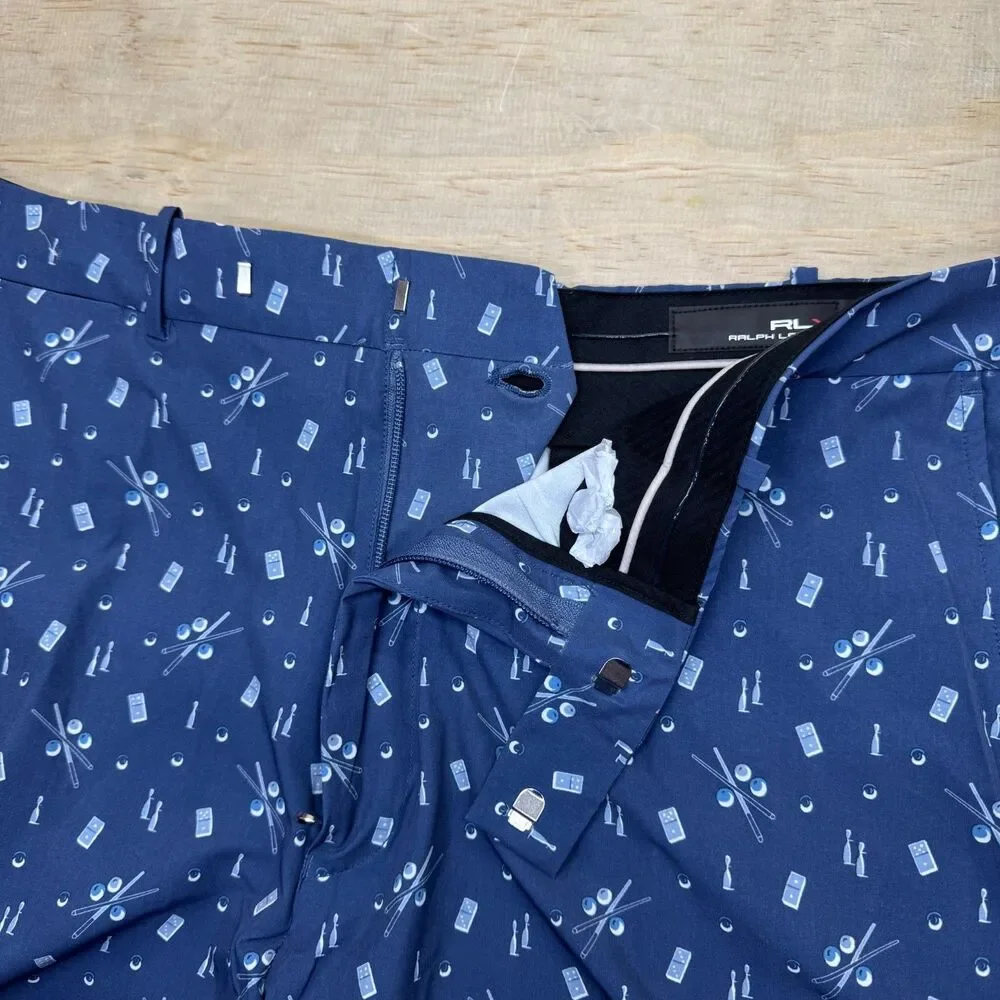 NEW RLX Ralph Lauren Golf Cypress Novelty Print Shorts Clubhouse Billards Sz 38